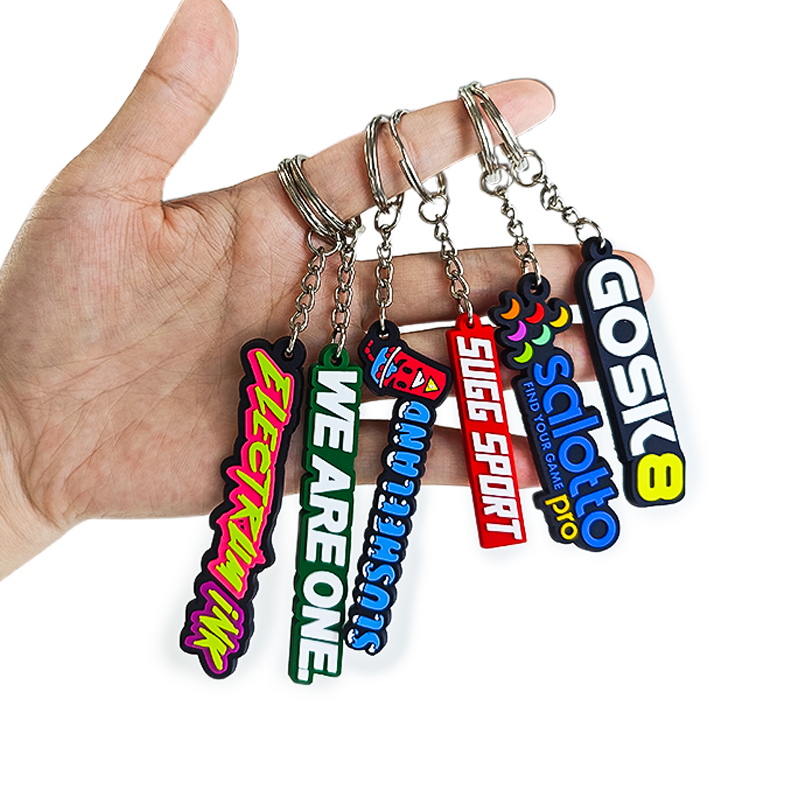 Custom colorful soft PVC keychains